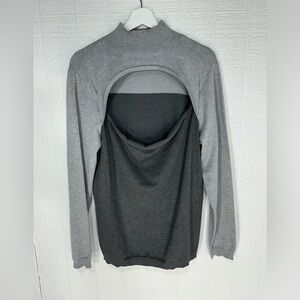 NWT Eloquoii peek a boo knit two tone sweater size 18/20